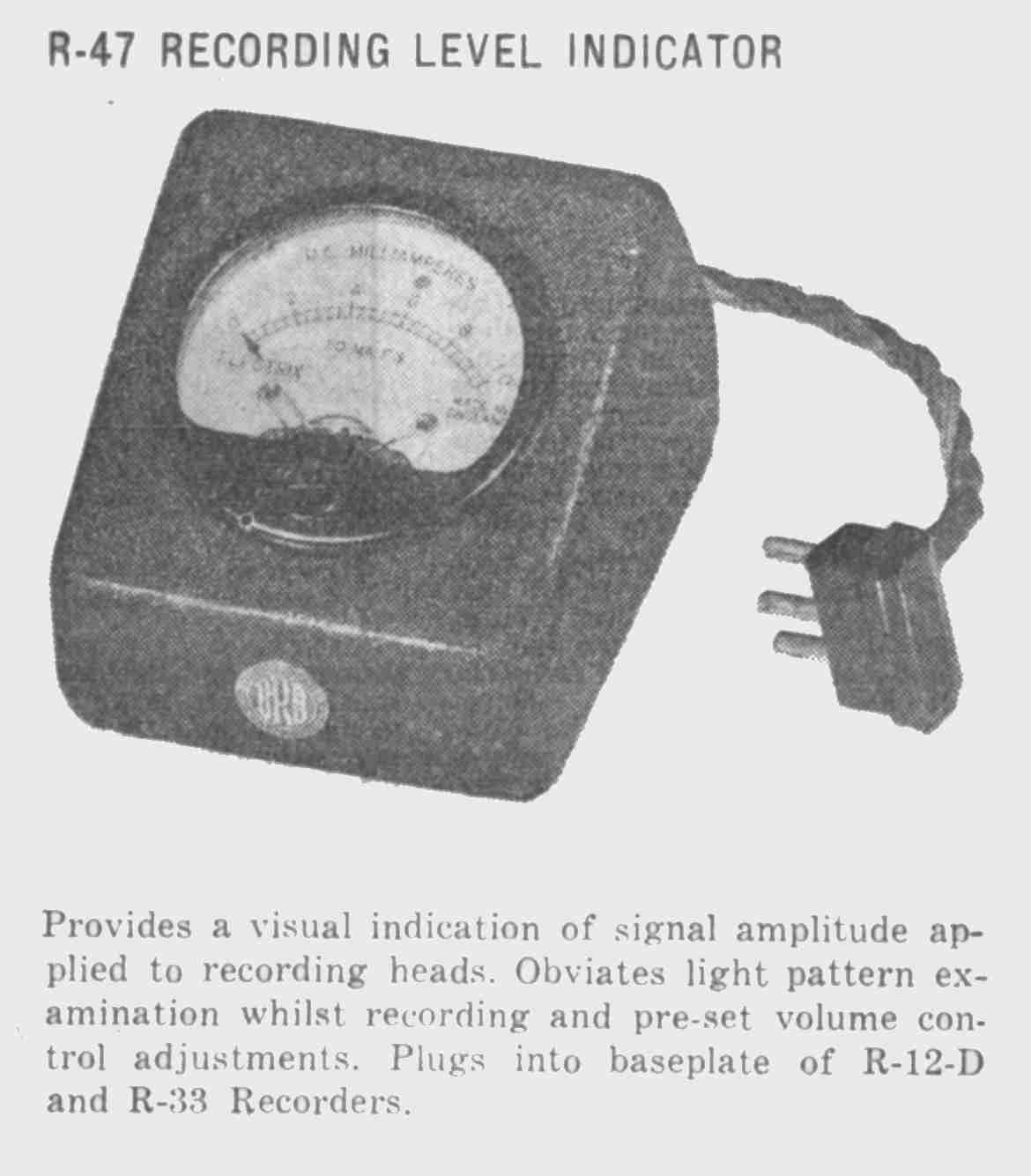 Byer R-47 Volume Indicator